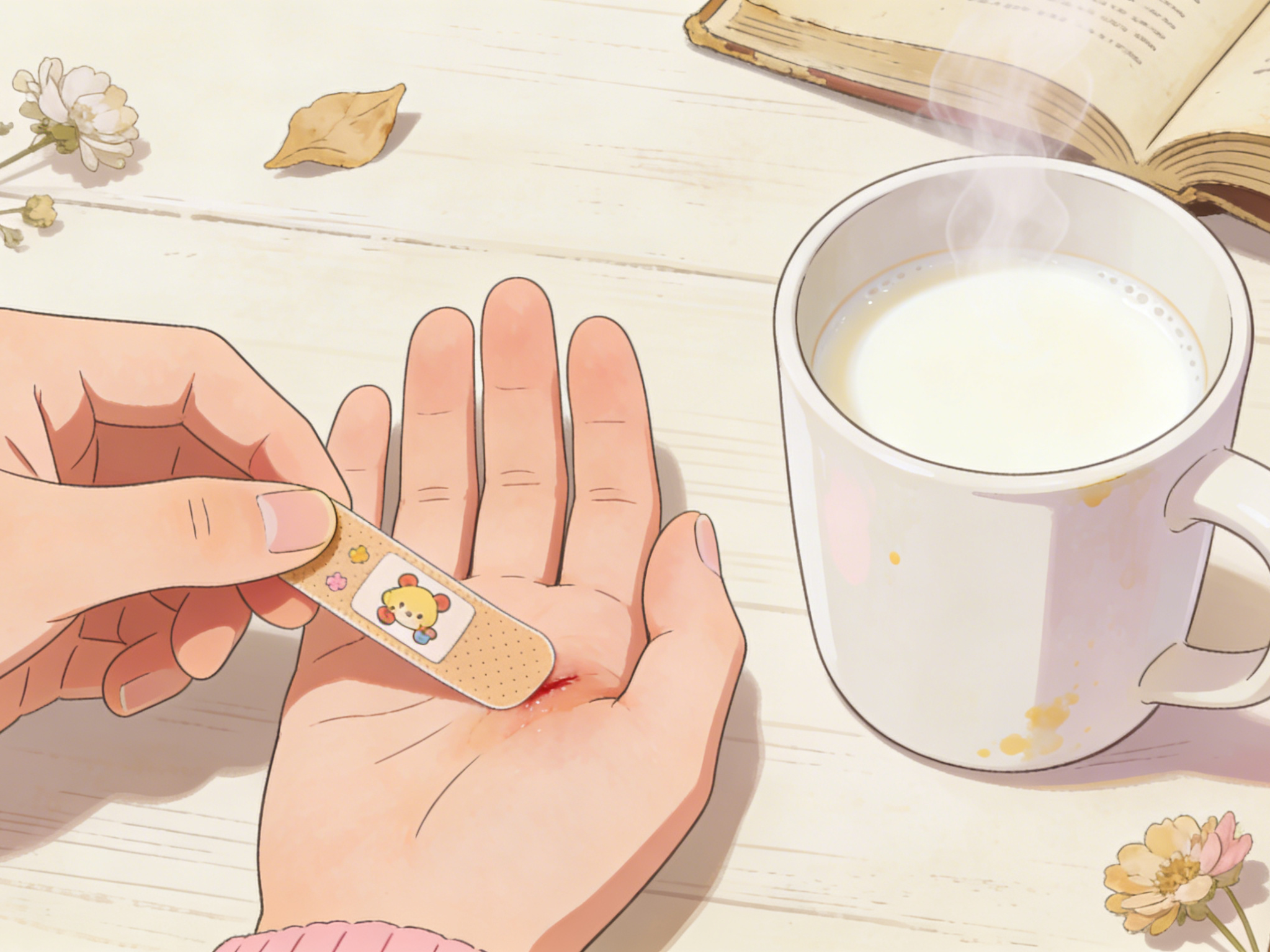 创可贴与热牛奶